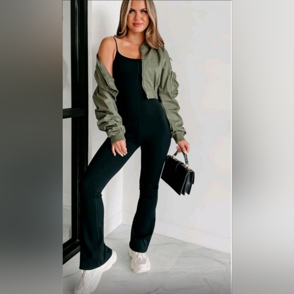 90 Degree By Reflex Pants - 90 Degree by Reflex- FLARED Leg - Boot Cut JUMPSUIT